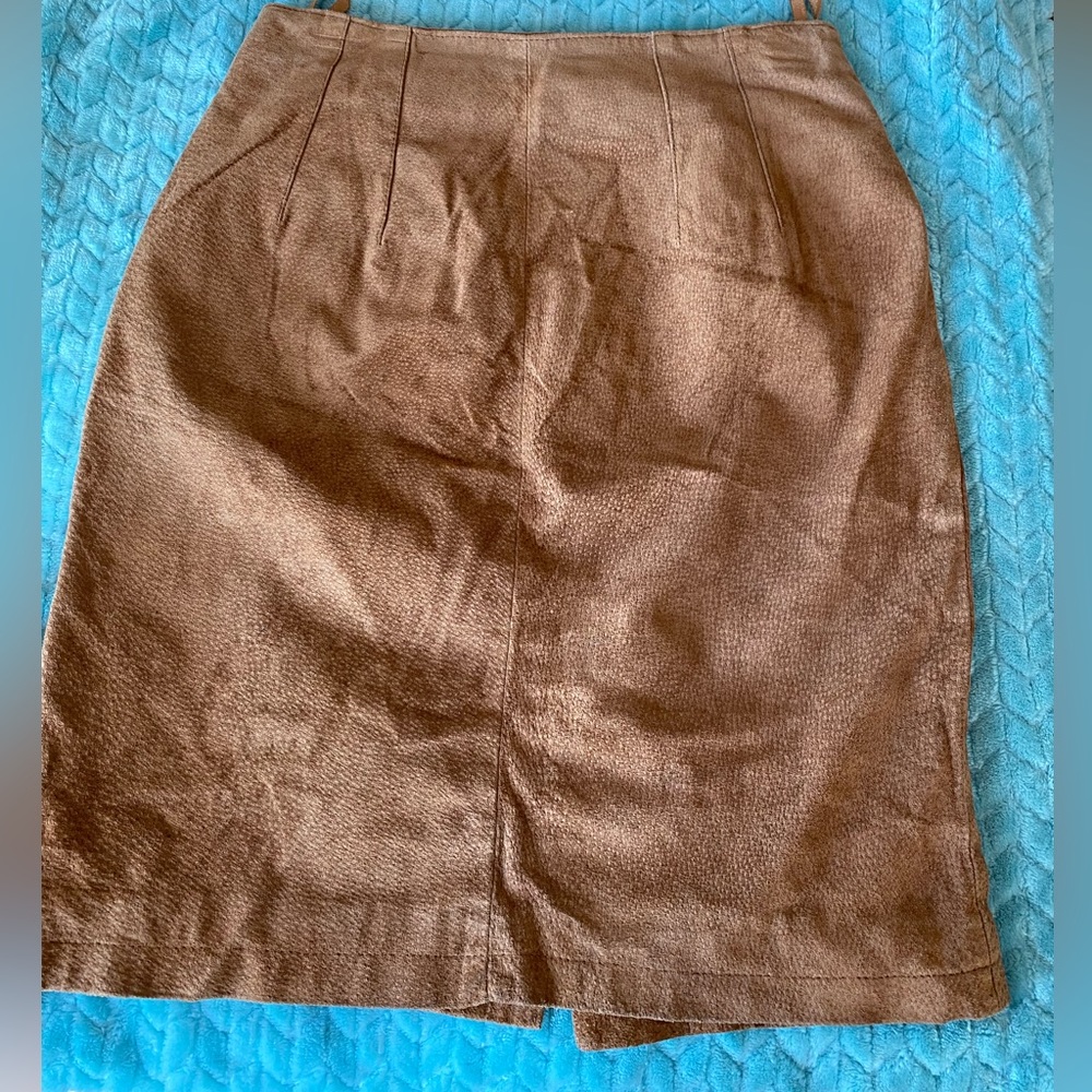 Vintage Global Identity leather skirt